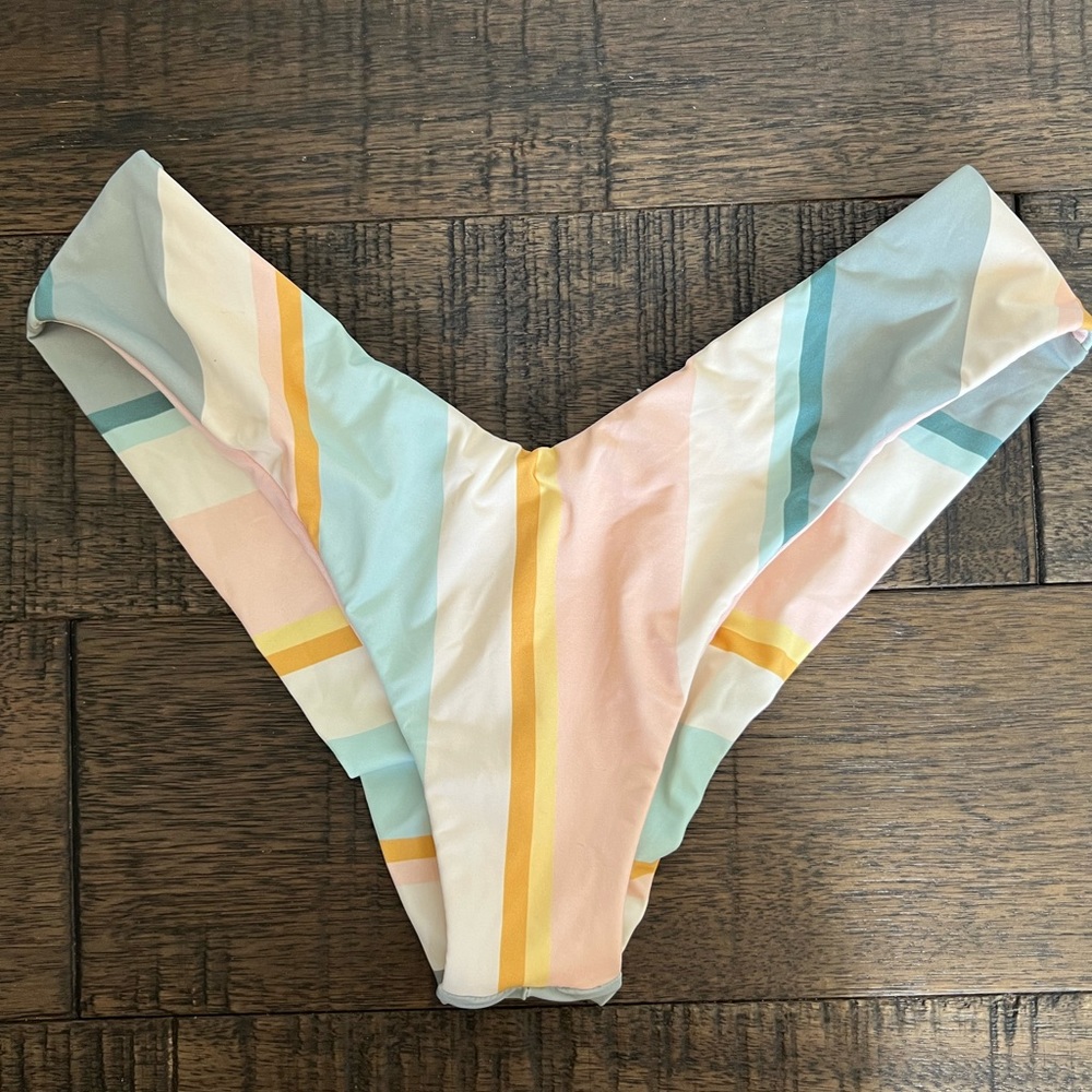 Billabong Striped Cheeky Bikini Bottoms